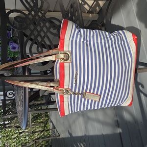Lily Pulitzer Makewaves Striped Beach Tote Bag